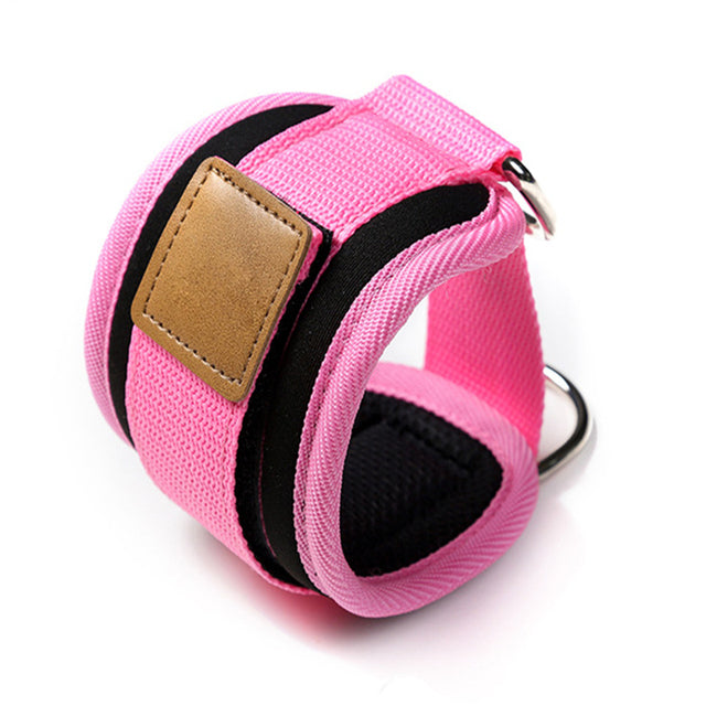 Cable machine ankle straps pink