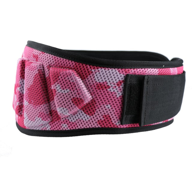 Lifting belt camouflage pink