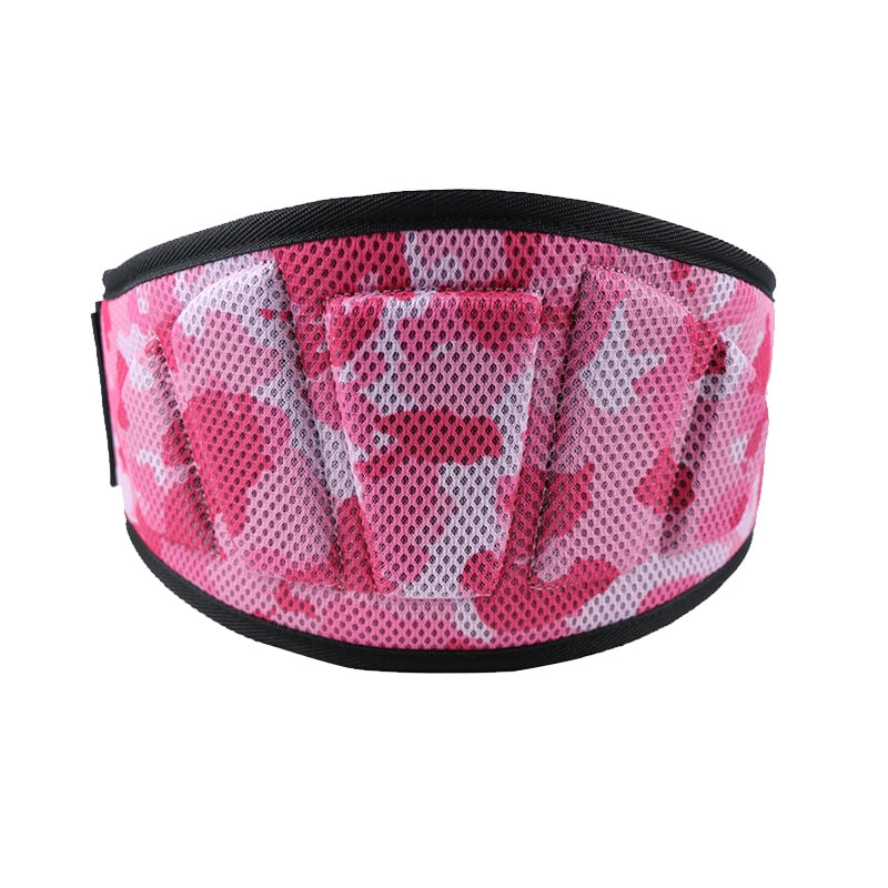 Lifting belt camouflage pink
