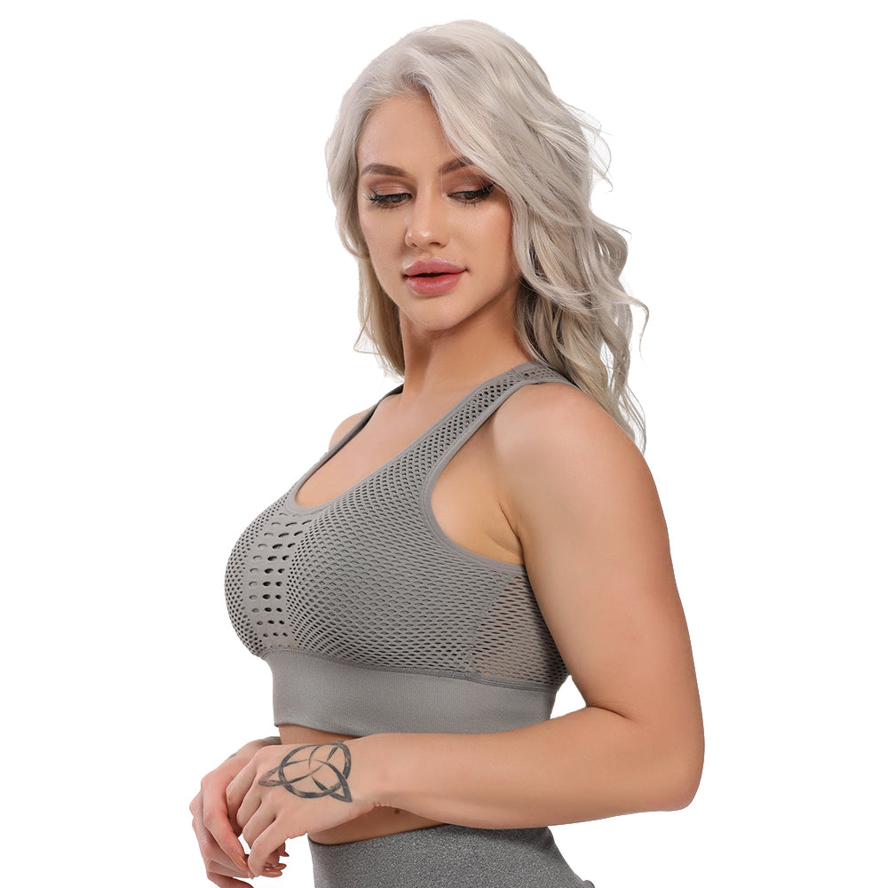 Hot fitness women's t-shirt grey